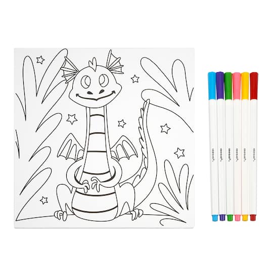 12 Pack: Dragon Coloring Board Kit by Creatology&#x2122;